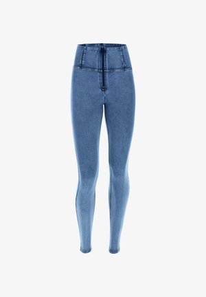 Freddy PUSH UP WR UP VITA ALTA - Jeans Skinny Fit - clear jeans yellow seams