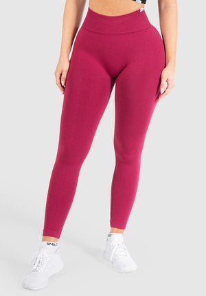SLAYTON SCRUNCH EFFECT LEGGINGS SPORT FITNESS - Leggings - rot