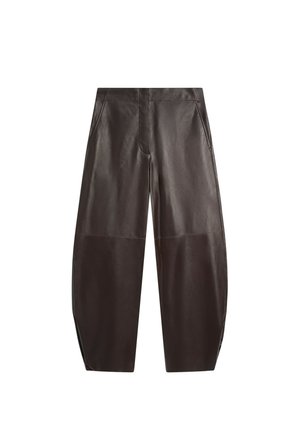 Massimo Dutti, Pantalon en cuir - dark brown