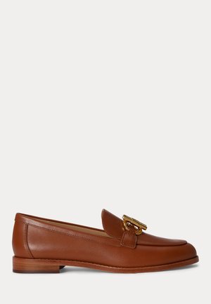 Lauren Ralph Lauren, BLAIKE LEATHER LOAFER - Belebújós cipők - brown