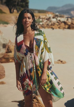 Next, REGULAR FIT - LONG LINE TIE WAIST KAFTAN  - Beach accessory - bright leopard