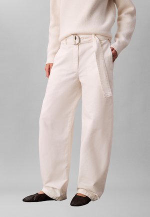 RELAXED BELTED  - Pantaloni - white greige
