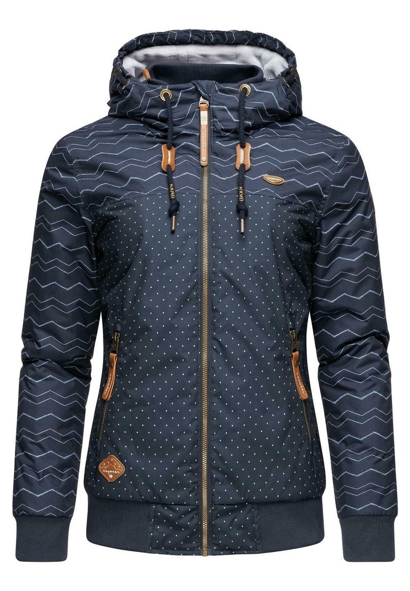 Ragwear NUGGIE ZIG ZAG INTL - Vinterjakke - navy chevron