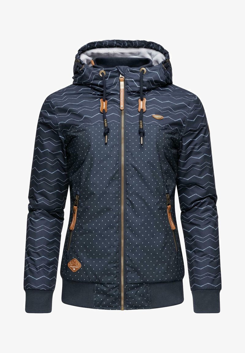 Ragwear NUGGIE ZIG ZAG INTL - Vinterjakke - navy chevron