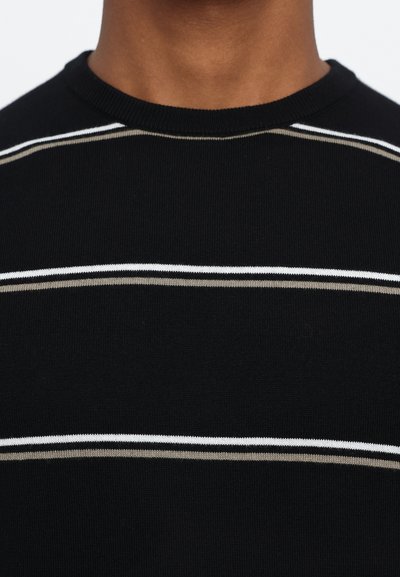 Ron Dorff STRIPED - Μπλουζάκι με στάμπα - black