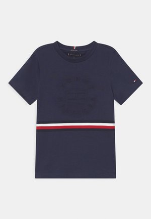GLOBAL EMBOSSED - Print T-shirt - twilight navy
