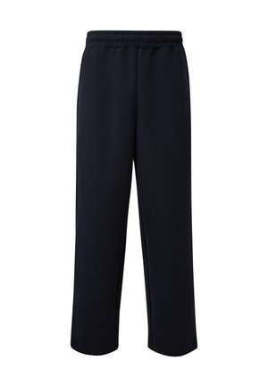 Schwarze Sweatpants mit elastischem Bund und geradem Bein auf weißem Hintergrund.