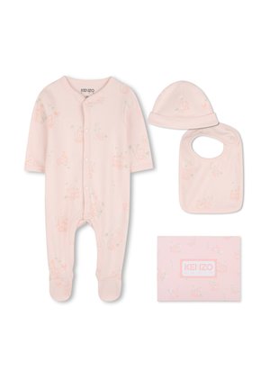 KENZO kids, ENSEMBLE PYJAMA, BONNET ET BAVOIR SET - Bonnet - litchi