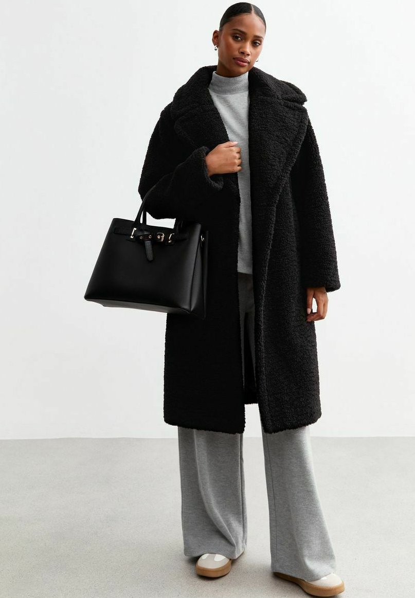 New Look LONGLINE Klassischer Mantel black/schwarz Zalando