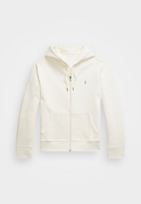 Polo Ralph Lauren DOUBLE-KNIT FULL-ZIP HOODIE - Sweat zippé - pale cream/doré - ZALANDO.FR