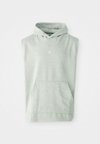 SPORT CROSSOVER SLEEVELESS HOODIE - Jersey con capucha - grey heather/white