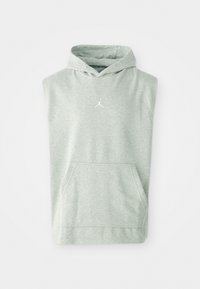 SPORT CROSSOVER SLEEVELESS HOODIE - Hoodie - grey heather/white