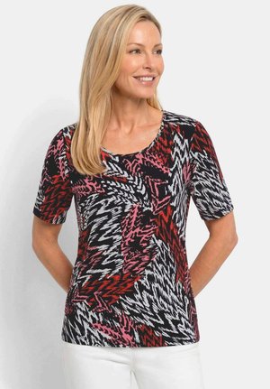 GOLDNER, SHIRT PETITE - T-shirt imprimé - black   red   patterned