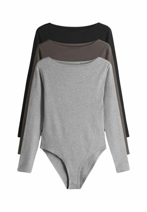 REGULAR FIT - 3 PACK BOAT NECK  - Body / Bodystocking - black neutral taupe brown