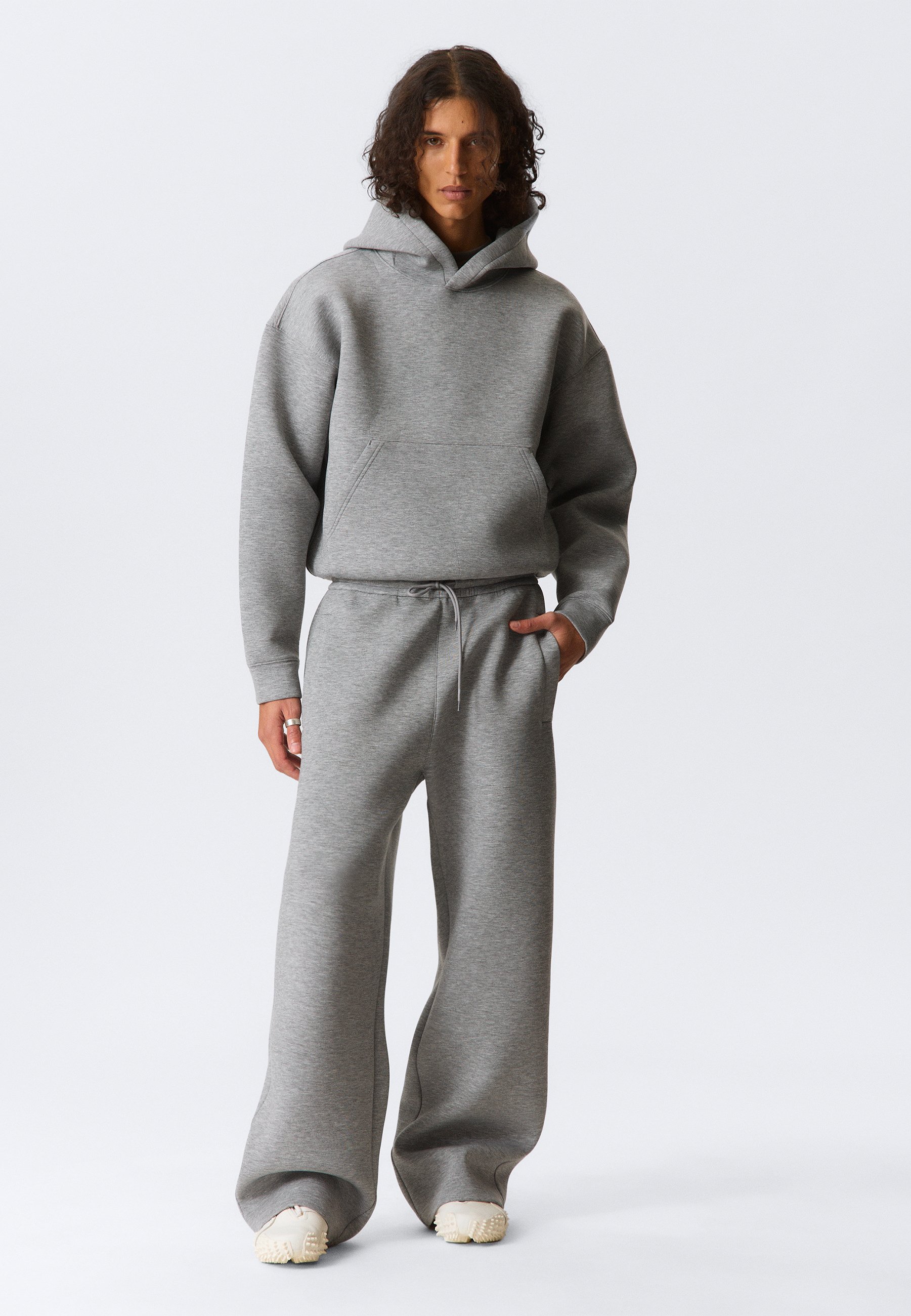 Weekday SAMMY SCUBA SWEATPANTS - Tracksuit bottoms - mottled grey