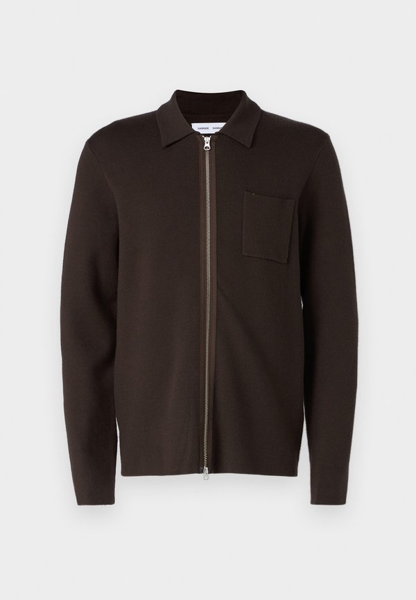 GUNA ZIP - Cardigan - turkish coffee3