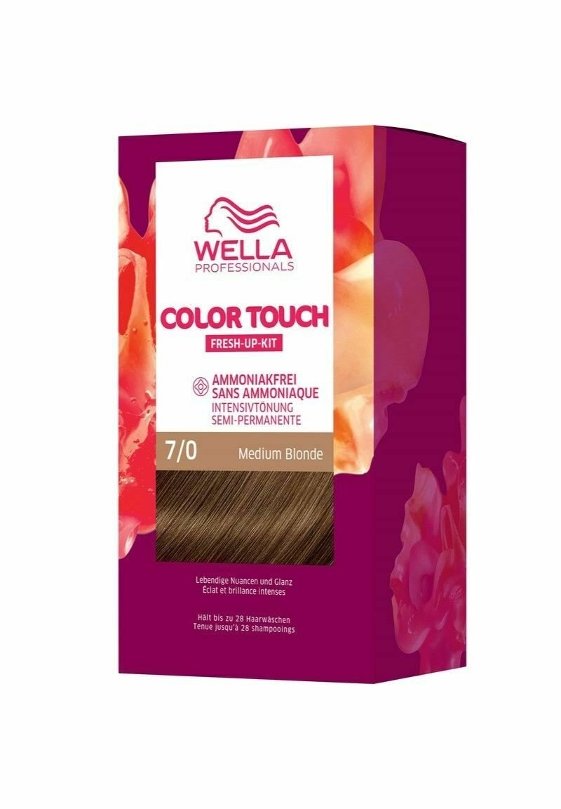Wella - WELLA COLOR TOUCH PURE NATURALS 7/0 MEDIUM BLONDE - Hårfärg - brown, Förstora