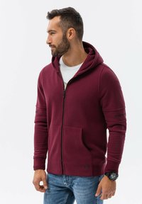 Ombre WITH PRINTS  - Sudadera con cremallera - burgundy
