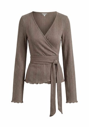 Object, STRICKJACKE RIPPSTRICK WICKEL - Gilet - morel