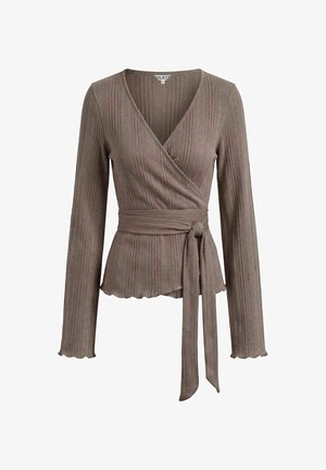 Object, STRICKJACKE RIPPSTRICK WICKEL - Gilet - morel