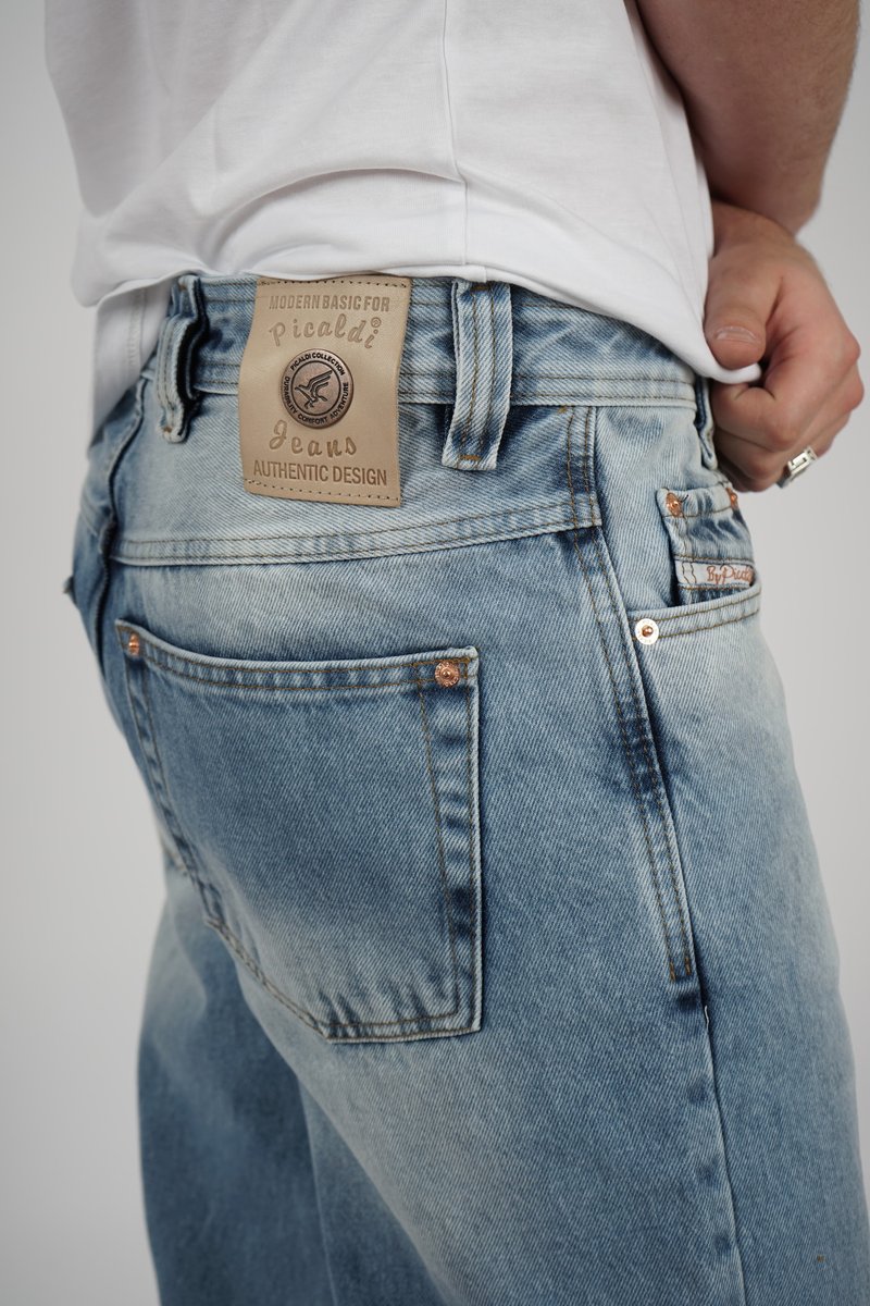 Jeans Uomo Picaldi Zicco 472 Oakland Blu Stone Washed &ndash; Vestibilit&agrave; Relaxed, Vita Regolare