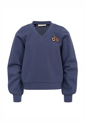 V-HALS  - Sweater - blauw