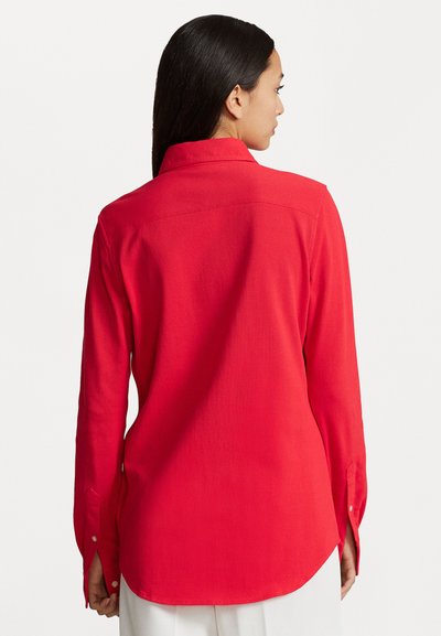 Polo Ralph Lauren LONG SLEEVE BUTTON FRONT SHIRT - Bluza z gumbi - bright hibiscus