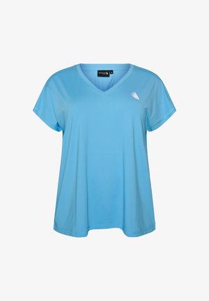 Active by Zizzi, TRAININGS-T-SHIRT - T-Shirt basic - blau