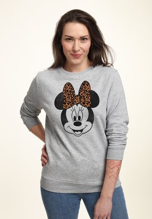 MICKEY CLASSIC MODERN MINNIE FACE LEOPARD - Sudadera - heather grey