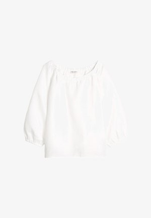 Marc O'Polo, BLOUSE, CARMEN BLOUSE, FLARED SHAPE, LONG RAGLAN SLEEVE, SOLID - Bluza - white