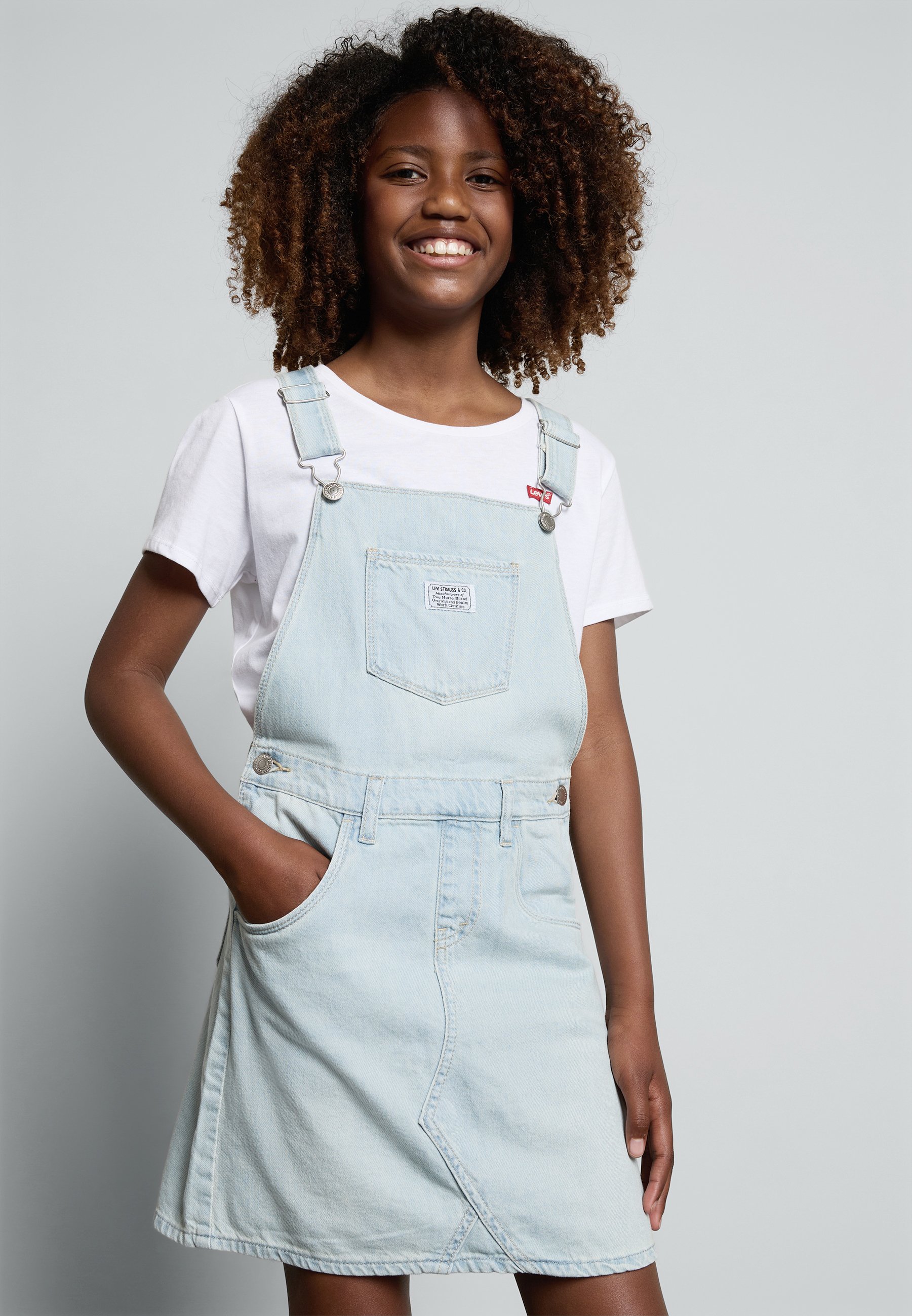 levi's denim overall dress Levi's Norah Skirtall - Denim Overall Dress - Denim Skirt Overall
