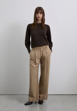 Scalpers PLEATEDWIDE - Pantaloni - beige