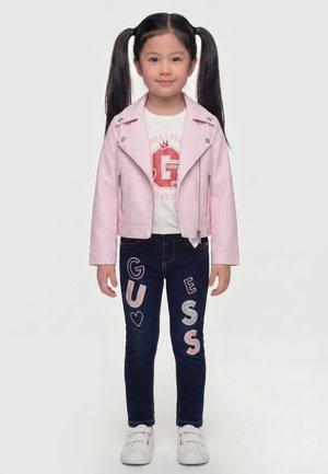 Guess, SKINNY JEANS MIT LOGO-PATCH - Vaqueros slim fit - dunkelblau