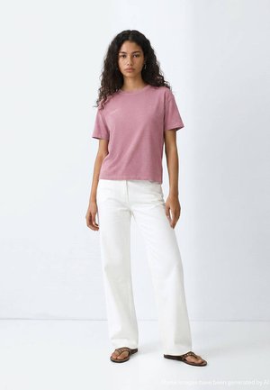 Mango Kids, TEEN - Tričko s potlačou - pink
