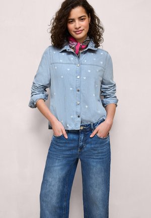 Street One Studio MIT HERZDETAILS - Overhemdblouse - blau