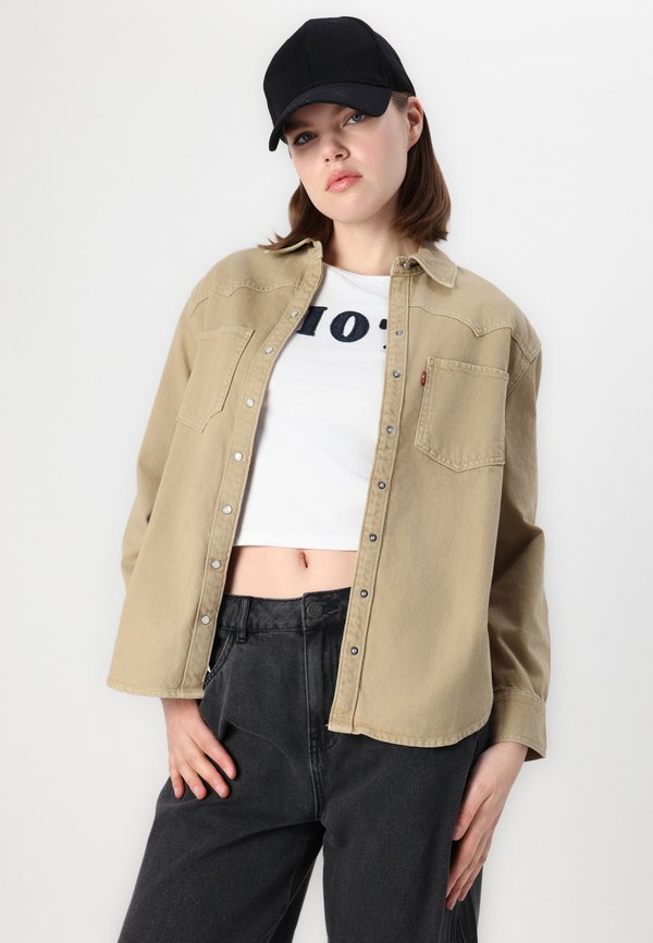 TEODORA WESTERN SHIRT - Button-down blouse - dusty travertine2