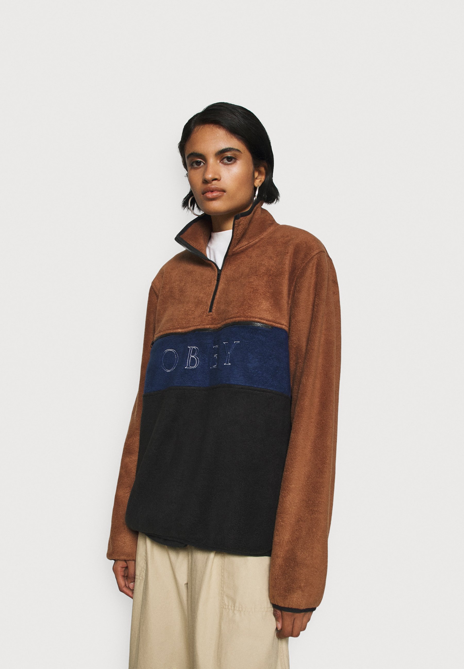 obey half zip sweatshirt