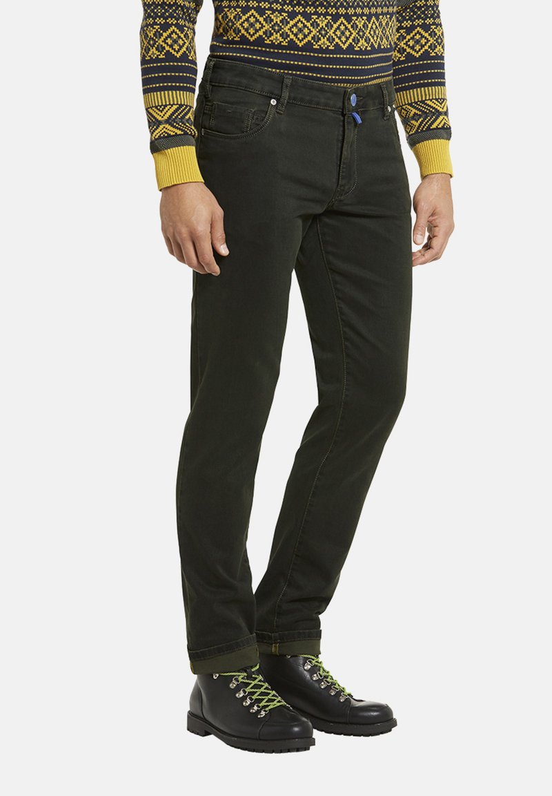 Herren Skinny Fit | Meyer MEYER Jeans Slim Fit Dunkelgrün/dunkelgrün - MH48658 Herren Skinny Fit | Meyer MEYER Jeans Slim Fit Dunkelgrün/dunkelgrün - MH48658