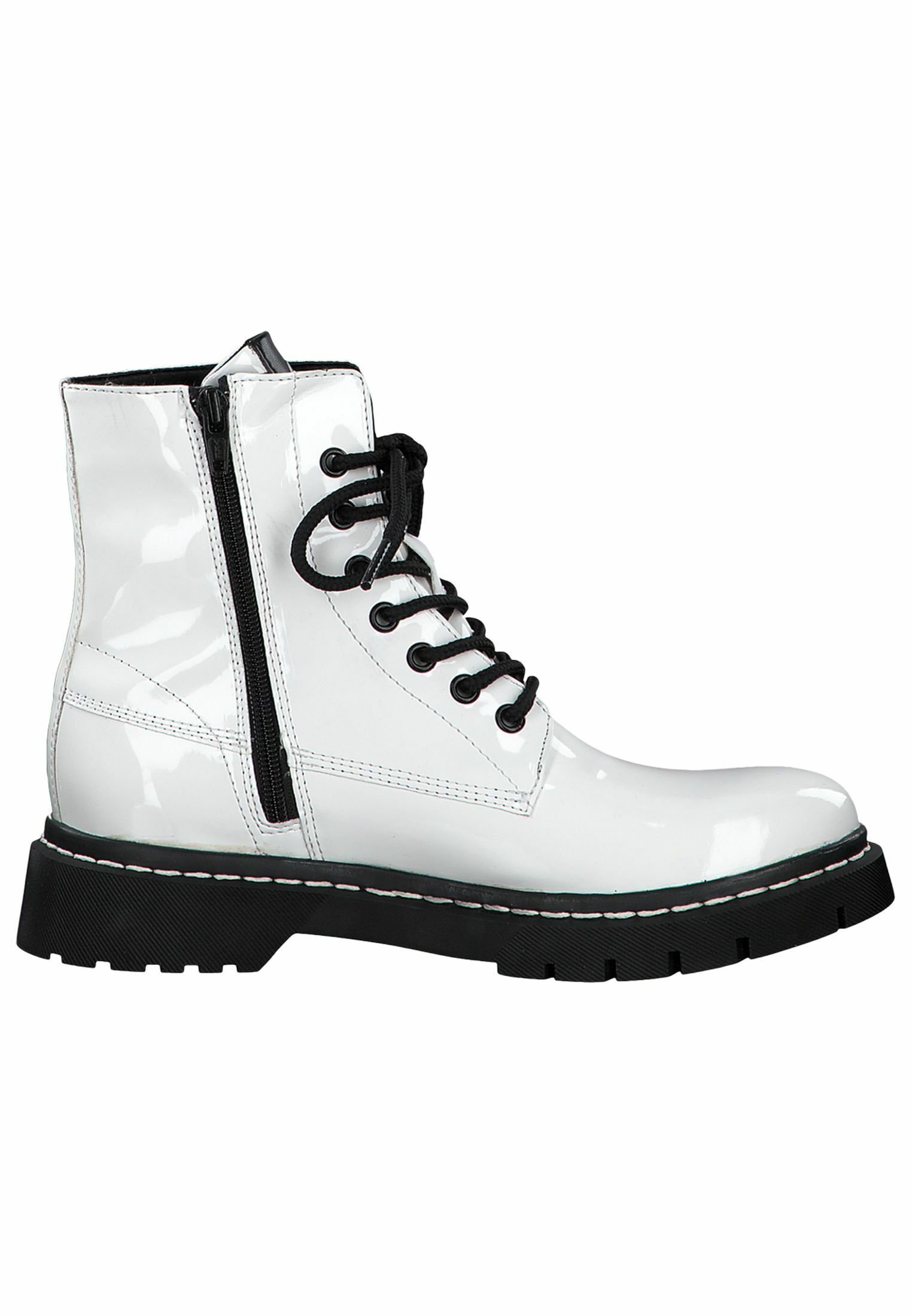 Tamaris BOOTS - Bottines à plateau - white patent/blanc - ZALANDO.FR