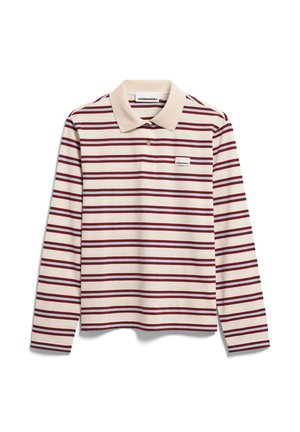 ARMEDANGELS, STRIPE POLO - Langarmshirt - undyed-velvet red-soft blue