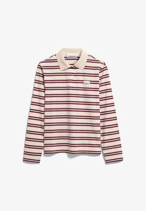 ARMEDANGELS, STRIPE POLO - Langarmshirt - undyed-velvet red-soft blue