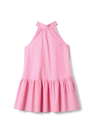 OVS, SKY BLUE PURE COTTON DRESS WITH HIGH NECK - Jerseykleid - pink