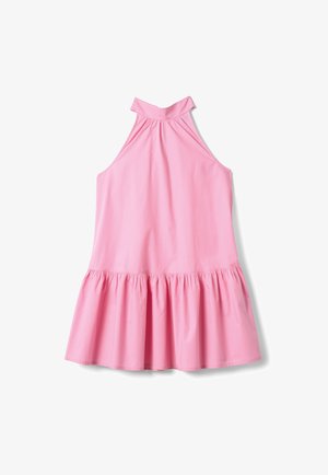 OVS, SKY BLUE PURE COTTON DRESS WITH HIGH NECK - Jerseykleid - pink