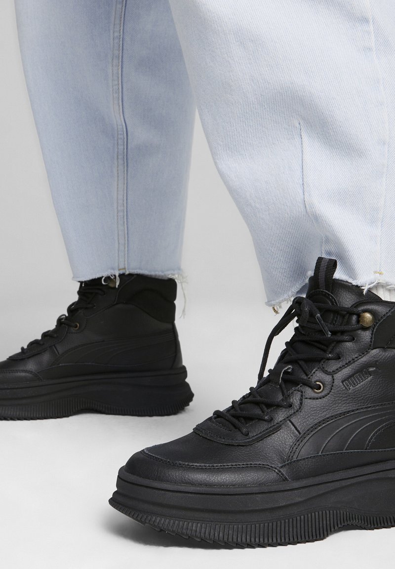 Puma MAYRA - Vysoké tenisky - black/black/strong gray