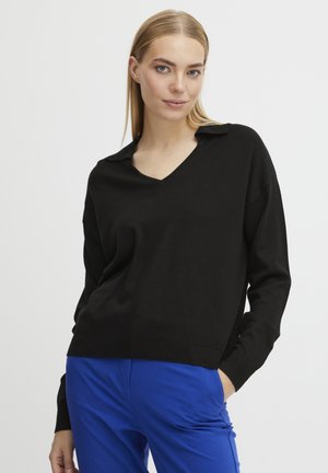 BYPIMBA COLLAR  - Strickpullover - black