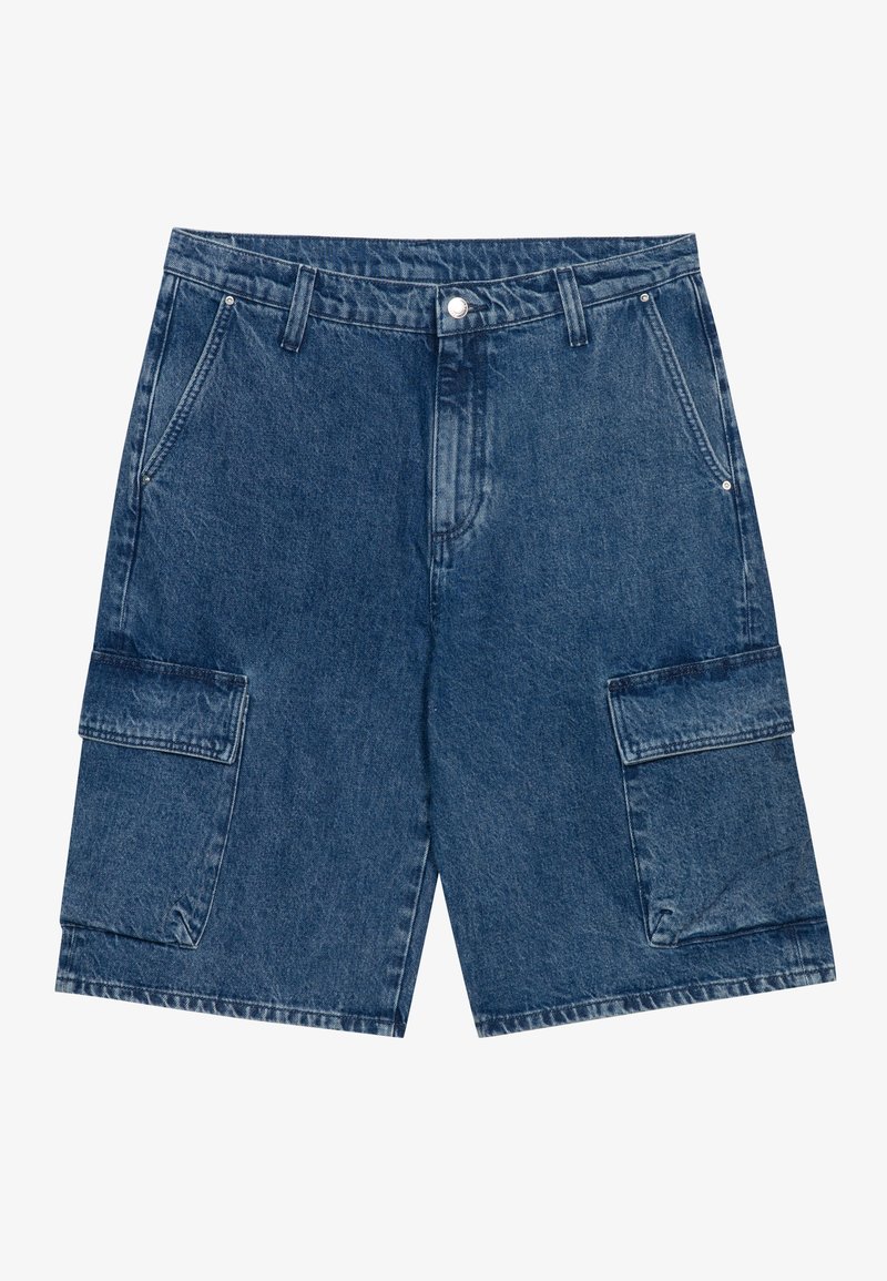 YOURTURN Short en jean denim bleu