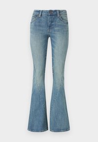 FLAME TWIST - Flared Jeans - turquoise dust