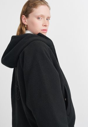 HOODED HELIX JACKET - Jachetă din fleece - black/porphyry
