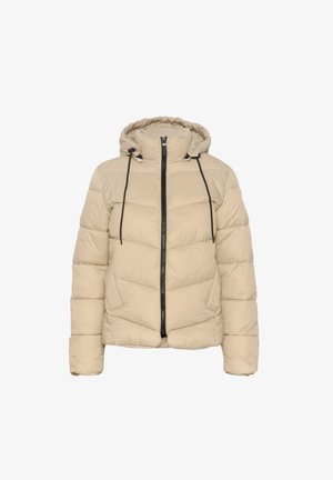 Beez puffer jope kapuutsiga. Omab esimest lukku musta äärega, elastseid mansetid ja tikandiga disaini.