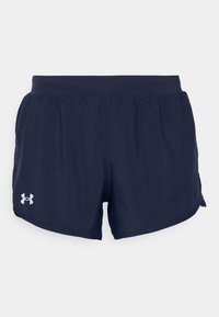 Marina atletiska shorts med elastisk midja, lättviktig tyg och en liten reflektorlogga på nedre vänstra sidan.